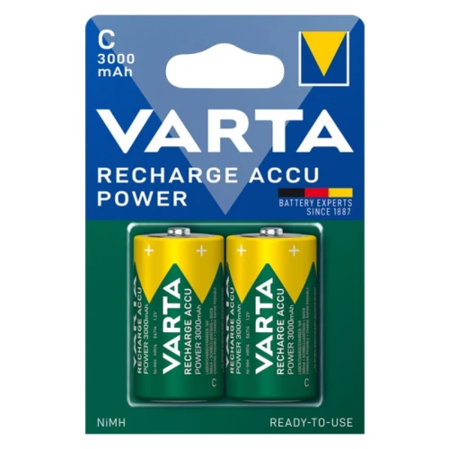 Батарейки аккумуляторные VARTA С (HR14) 3000 mAh, 2 шт. в блистере