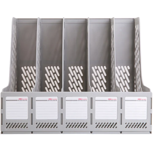 Лоток вертикальный DELI 5 отделений, серый