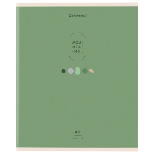 Тетрадь BRAUBERG "Natural" А5, в клетку, 48 листов, ассорти