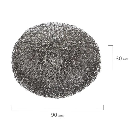 Губки (мочалки) металлические для посуды LAIMA сетчатые, 6 шт.