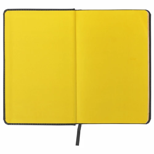 Ежедневник недатированный BRAUBERG "Rainbow" А5, кожзам, гибкий, 136 л., чёрный