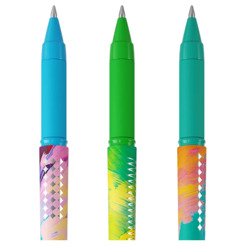 Ручка шариковая Berlingo "Collision XS" 0.7 мм, корпус ассорти, синяя