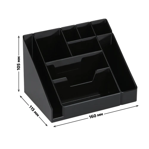 Настольная подставка СТАММ "Каскад" пластик, черная