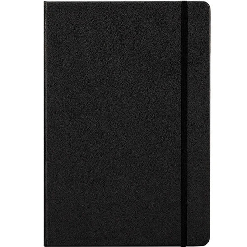 Записная книжка DELI на резинке, А5, 96 листов в линейку, черная