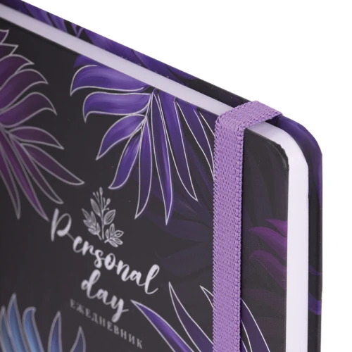 Ежедневник недатированный BRAUBERG "Tropical" А5, кожзам, с резинкой, 128 л.