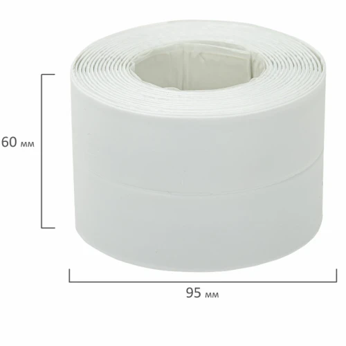 Клейкая лента бордюрная для ванны и кухни DASWERK 60 мм*3.35 м
