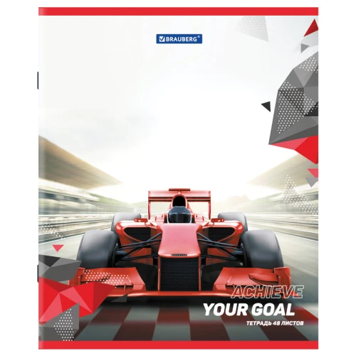Тетрадь BRAUBERG "Sport Club" А5, в клетку, 48 листов, ассорти