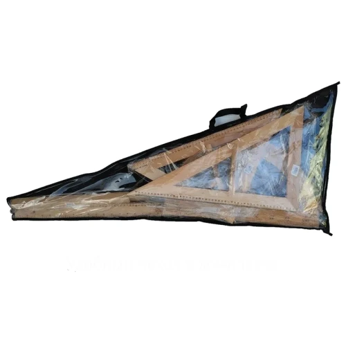 Набор чертежный большой для школьной доски, дерево, 5 предметов