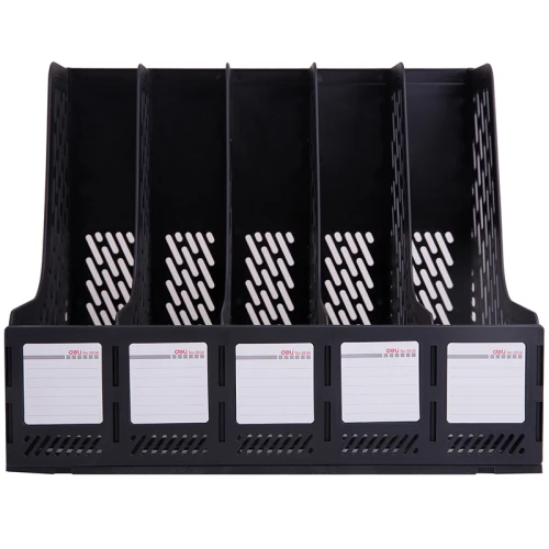 Лоток вертикальный DELI 5 отделений, чёрный