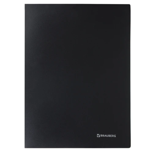 Папка 30 вкладышей BRAUBERG А4, 500 мкм, черная