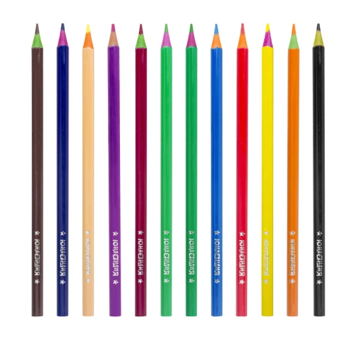 Карандаши цветные ЮНЛАНДИЯ "Карнавал" трехгранные, 12 цветов