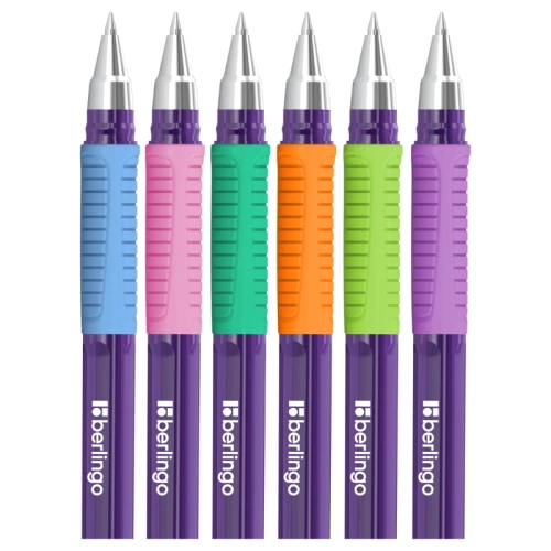 Ручка шариковая Berlingo "Aviator Envy" 0.7 мм, корпус ассорти, синяя