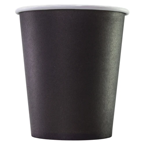 Стакан одноразовый бумажный 250 мл, черный, 50 шт.