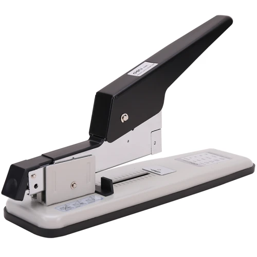 Степлер до 80 листов DELI металл, №23/6-23/13, бежево-черный