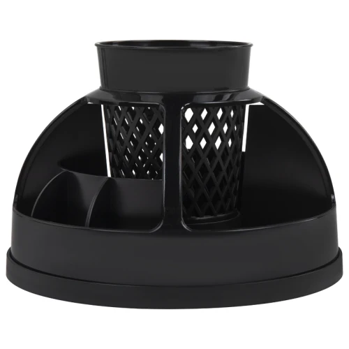 Настольная подставка STAFF, 9 отделений, вращающаяся, черная