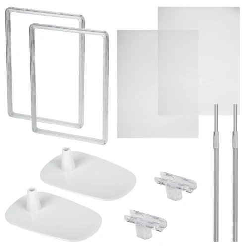 Стойка-инфодержатель напольная А4, прозрачная, 2 шт в комплекте