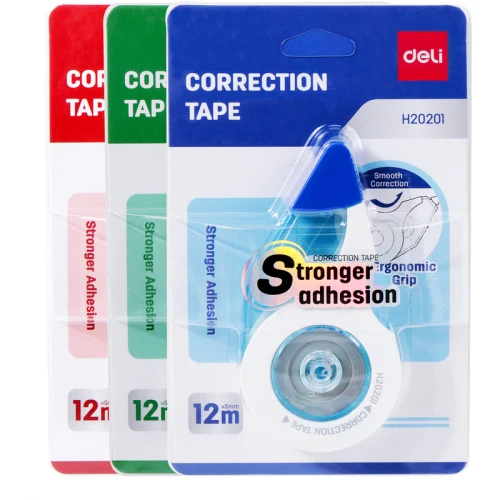 Корректирующая лента DELI "Stronger adhesion" 5 мм х 12 м, ассорти