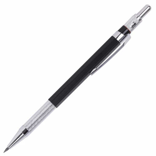 Карандаш механический BRAUBERG "METALLIC-X 20" 2 мм, цанговый, грифель HB 12 шт в блистере