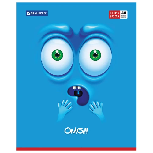 Тетрадь BRAUBERG "Мордашка" А5, в клетку, 48 листов, ассорти