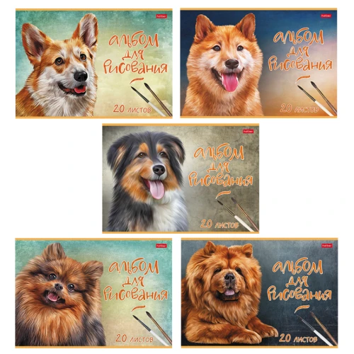 Альбом для рисования Hatber "Наши верные друзья" А4, 20 листов, на скобе