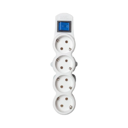 Сетевой фильтр SVC ZP4S-50M 4 розеток, 5 м, белый
