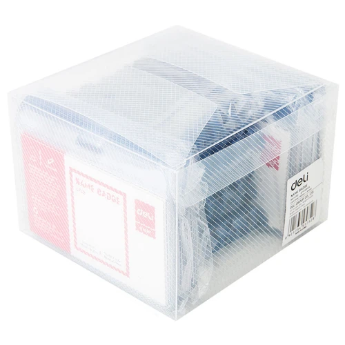 Бейдж горизонтальный DELI 54*90 мм, прозрачный