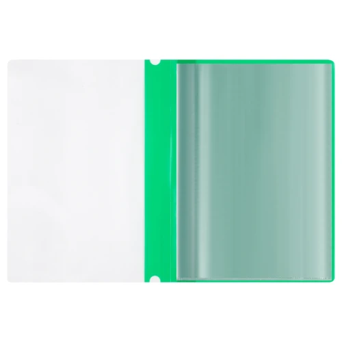 Папка 10 вкладышей СТАММ А4, 160 мкм, зеленая, с перфорацией