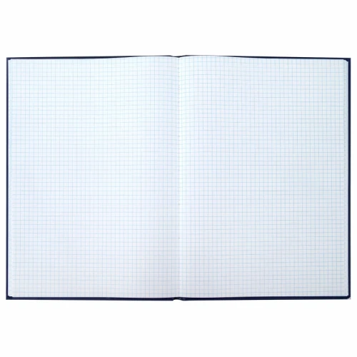 Книга учёта BRAUBERG А4, в клетку, бумвинил, 96 листов, синяя