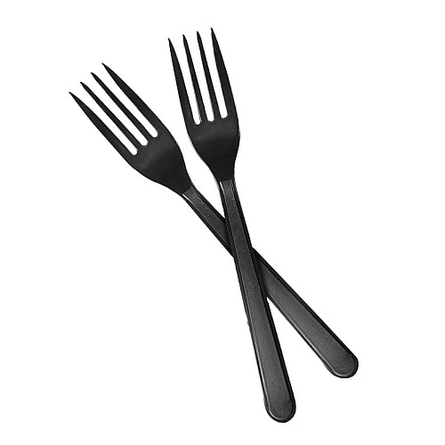 Вилка пластиковая 18,0см черная 50 шт/уп Премиум