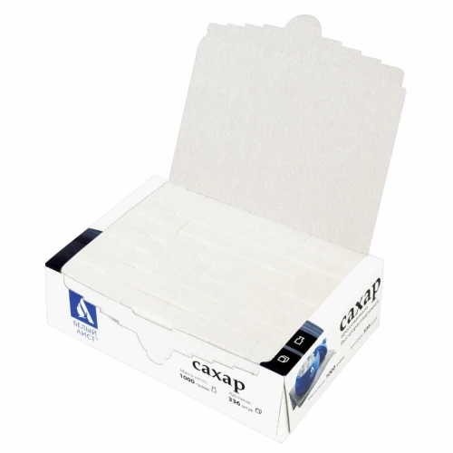 Сахар-рафинад БЕЛЫЙ АИСТ 1000 гр, картонная упаковка