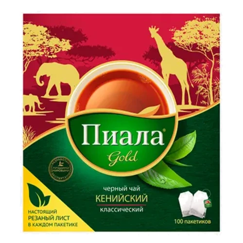 Чай Пиала "Gold" черный, 100 пакетиков