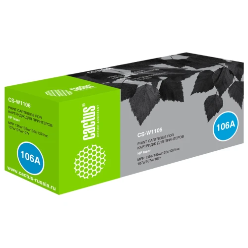 Картридж лазерный CACTUS CSP-W1106 для HP Laser 107a/135a/MFP 137, черный