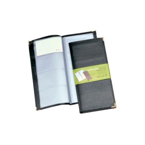 Визитница на 160 визиток Shuter, кожзам, 115*250 мм, черная