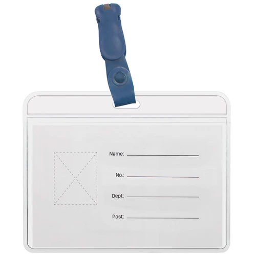 Бейдж горизонтальный DELI 54*90 мм, прозрачный