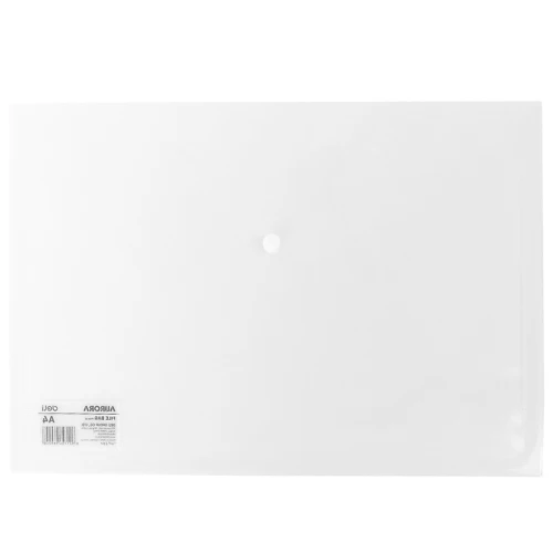 Папка-конверт на кнопке DELI "Aurora" А4, 120 мкм, прозрачная