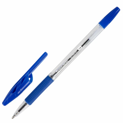 Ручка шариковая BRAUBERG "ULTRA GT" 1 мм, прозрачный корпус, синяя, 10 шт.