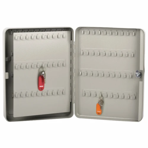 Ключница BRAUBERG на 140 ключей, 370*80*280 мм, ключевой замок, серый