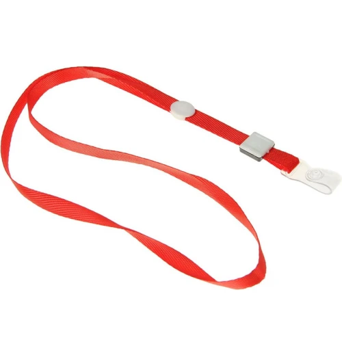 Лента для бейджей KEJEA, 45 см, пластиковый клип, атласный, красная