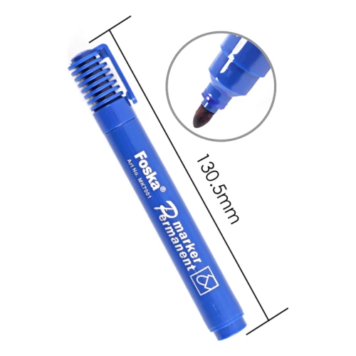 Набор перманентных маркеров Foska пулевидный, 1.5-2.5 мм, ассорти, 4 цвета