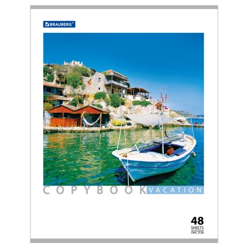 Тетрадь BRAUBERG "Каникулы" А5, в клетку, 48 листов, ассорти