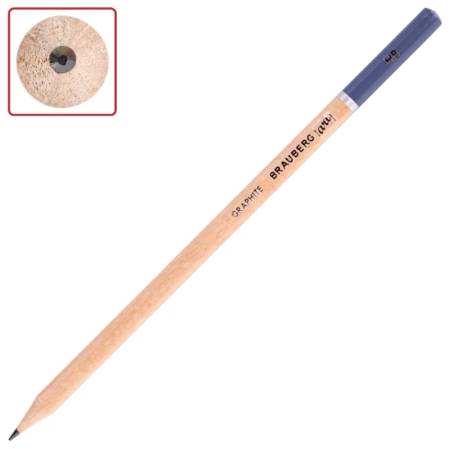 Набор карандашей чернографитных художественные BRAUBERG "ART CLASSIC" 4Н-8В, 12 шт.
