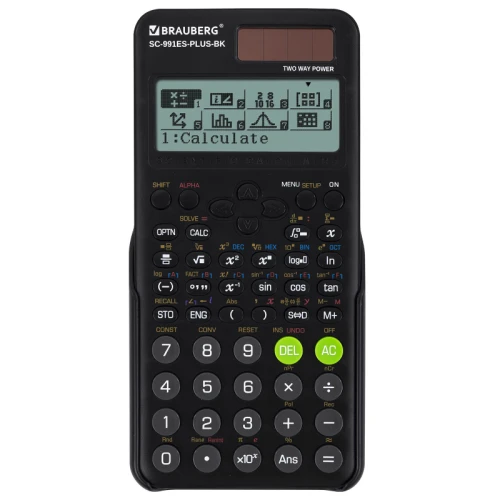 Калькулятор инженерный BRAUBERG SC-991ES-PLUS-BK, 552 функции, черный