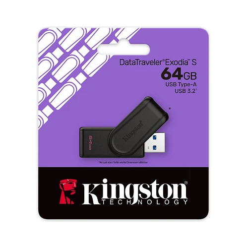USB-накопитель 64 Гб Kingston DataTraveler Exodia S черный