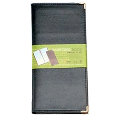 Визитница на 160 визиток Shuter, кожзам, 115*250 мм, черная