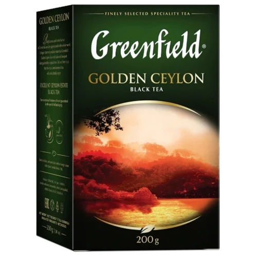 Чай GREENFIELD "Golden Ceylon" черный, 200 гр, листовой