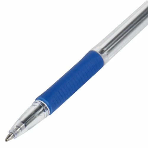 Ручка шариковая BRAUBERG "ULTRA GT" 1 мм, прозрачный корпус, синяя, 10 шт.