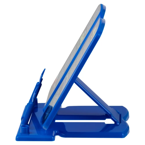 Подставка для книг и учебников СТАММ "Машинки", пластик, синяя