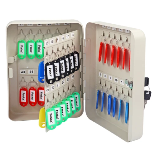 Ключница Foska на 48 ключей, 250*180*75 мм, ключевой замок, серый