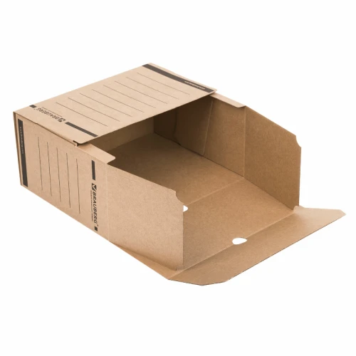 Папка архивная BRAUBERG А4, с клапаном, 150 мм, бурый, до 1400 листов