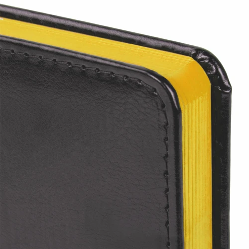 Ежедневник недатированный BRAUBERG "Rainbow" А5, кожзам, гибкий, 136 л., чёрный